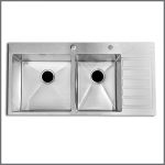 Titanium Sink, Double Bowl Single Try, 20"x48", RT18 - Image 3